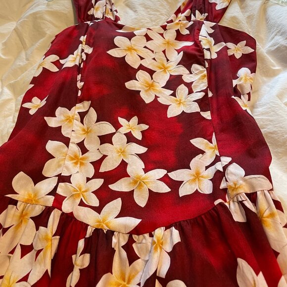 NWOT Royal Hawaiian midi flowered cotton dress, L - Picture 2 of 3